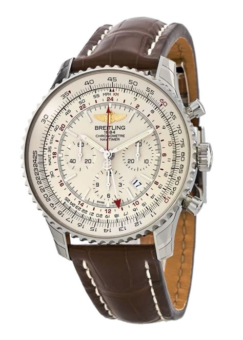 breitling navitime world leather band|Breitling Navitimer world brown strap.